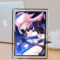 Cartoon Glass Photo Frame Painting Poster Decoration Art Picture Hanging Wall Painting Core Creative Living Room Diy Custom Dormitory