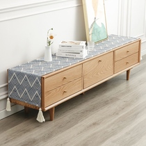 TV cabinet set dust cover cloth high-grade cover cloth table mat coffee table dressing table long strip household living room dust cover cloth