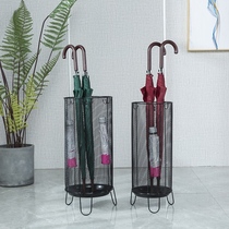 Household umbrella waterproof storage rack iron art Nordic light luxury umbrella barrel umbrella rack storage placement artifact floor-standing creativity