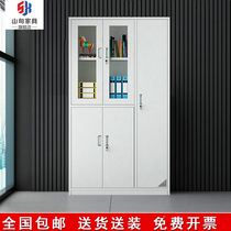 Office Five-door Glass File Cabinet Closer Iron Staff Handling Cabinet Iron Storage Cabinet