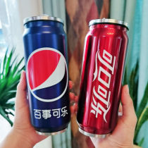 (available in all seasons) Creative pop can stainless steel insulated cup for men and women Coke Cans Straw Straight Drinking Cups