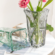 Vase Mesh Red Flowers Bottle Light Lavish Spanish Style Glass Transparent Water Raising Handmade Nordic Living Room Flower Arrangement Pendulum