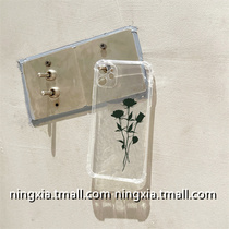 Black rose is suitable for Apple 13promax mobile phone case 12 new XsMax simple iPhone11 original niche 8plus Huawei mate40 all-inclusive ip7