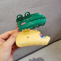 Female baby tie hair clip Summer Japanese little whale designer original medium grab clip small crocodile hair grab hair