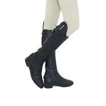 Cisfeng Equestrian Equipment Supplies Import Pure Leather Head Layer Cow Leather Knob Adjustable Long Boots Obstacle Horse Boots