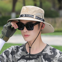 Sunscreen mens oversized peak canvas cap fishing sunshade outdoor climbing riding cool hat Outdoor sungrass hat