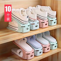 Adjustable shoe cabinet shoes containing deviner plastic shoe holder double layer simple home integrated shoe carriage thickened