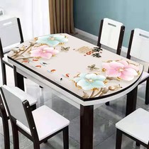 pvc tablecloth waterproof and oil-proof tablecloth waterproof and oil-proof 3D printing pvc anti-scalding disposable soft glass opaque