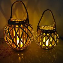 Ancient Wind Lantern Courtyard Home Lantern Pendant Decoration Hanfu Holding Objects Photo Props Handmade Willow lanterns