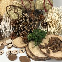 Nursery log wind ring creation material ((wall decorated branches hanging decoration) (round wood material Mori department))
