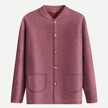 Mid-aged womens clothing autumn and winter plus velvet cardiff jacket Mom clothing Warm Underwear Thickened warm blouses Elderly autumn clothes