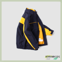 Autumn new boys and girls jackets can be paired with parent-child multi-functional outdoor windbreaker hooded fashion jacket tops