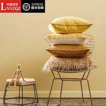 LNNZQZ Nordic luxury pillow sofa cushion living room warm color lined with bed head pillow in pillow