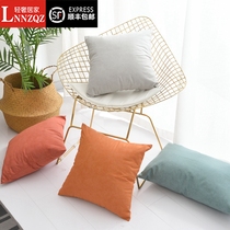LNNZQZ pure color technology cloth cushion and pillow room sofa pillow bed bed head backmat office chair cushion pillow