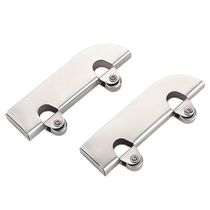 Stainless steel aircraft clamp wheel glass door wheel sliding door wheel display cabinet glass push-pull pulley clip 5mm wheel
