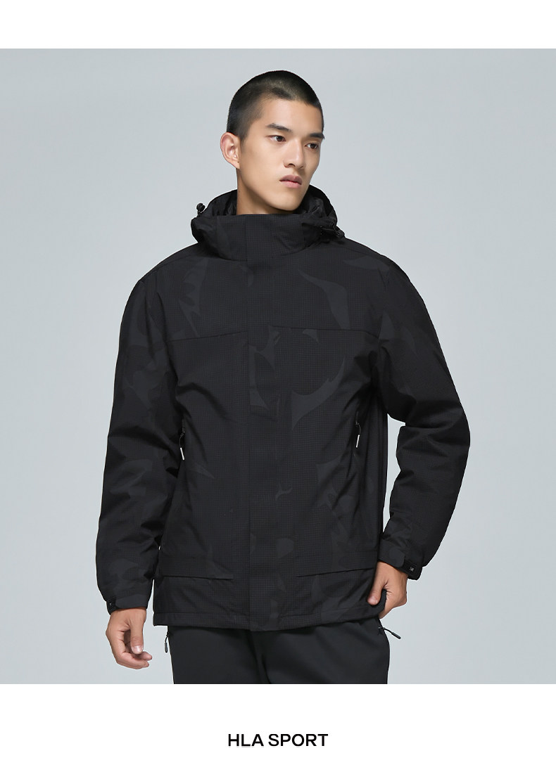 海澜之家21秋冬新款男棉服三合一冲锋衣