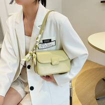 Casual Pure Pink Bag woman 2022 Summer new 100 hitch satchel satchel texture Single shoulder armpit small square bag