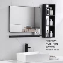 Japan FZY imported bathroom makeup mirror light luxury high-end punch-free bathroom washstand wall-mounted net red mirror