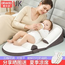 Milk overflow artifact baby anti-spitting slope mat feeding newborn spine anti-spilling choking pillow baby bed