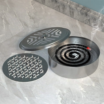 Mosquito incense tray seat belt cover fireproof and anti-ash household stainless steel mosquito incense bracket mosquito repellent hollow anti-scalding does not hurt hands