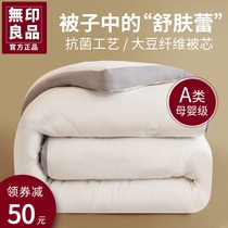 Unimprinted Good Soybean Fiber Quilt Winter Quilted by Cotton Thickened Warm Quilt Core Sheen Spring Autumn Bedding core Four Seasons General