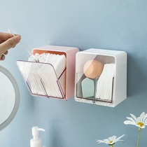 Cotton stick containing box cotton swab makeup cotton medecor cotton sheet unloading makeup cotton wall-mounted hanging wall type extraction portable desktop transparent