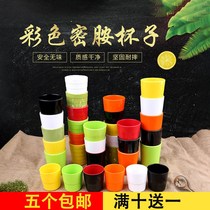 Anti-drop color porcelain melamine plastic cup commercial fast food cup