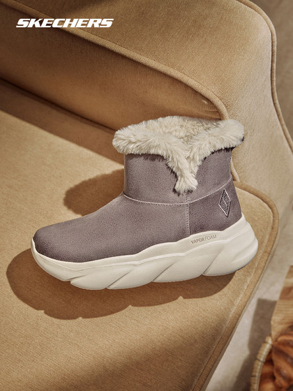 Skecher Makoto Boots 여름 여자 스노우 부츠 안티 슬립 패션 클래식 스타일 플러시 짧은 부츠 두꺼운 단독 강화 높이와 따뜻함 Skecher Makoto Boots 여름 여자 스노우 부츠 안티 슬립 패션 클래식 스타일 플러시 짧은 부츠 두꺼운 단독 강화 높이와 따뜻함