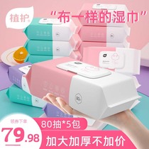 Plant Protection Wet Towel Paper Baby Newborn Baby Toddler Child Hand Fart Special Family Affordable Big Package Special Price Box
