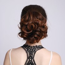 Real hair wig ponytail female long curly hair straps real hair big wave medium and long short wig pieces