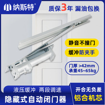 Nast concealed behind closed door hydraulic buffer hotel Home Automatic door closer mute Anti-collision wood fire door