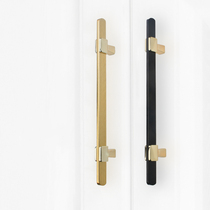 New black handle simple stylish cabinet door handle cabinet wine cabinet drawer handle modern furniture extension handle