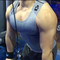 Fitness Vest Mens American Fitness Suit Muscle Sport Vest Running Training Tight Light Speed Dry Fitness Suit