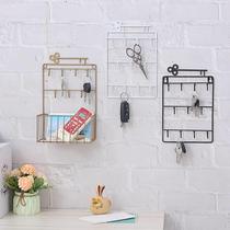 Enter the door to basket into the key hook entry wall wall shelf HFZ household storage box hanging key holder