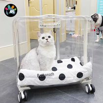 Cat-packed rod box super-large dog cabin Pet out portable suitcase cat backpack large capacity of two