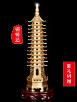 Tower Copper Nine-story Home Adornment Living-room TV Cabinet On Both Sides Of The Floor Pendulum Pieces Big Light Extravagant and Fancy Allegory