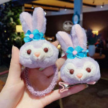 South Koreas Dongdaemun new star Dailu rabbit hair accessories cartoon cute girl heart hairpin hair rope net red headwear female