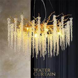 Italian light luxury high-end crystal living room chandelier creative villa bedroom restaurant model room exhibition hall chandelier