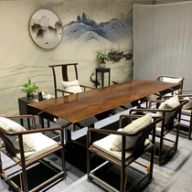 Black sandalwood large plate tea table solid wood log large plate table purple light gold sandalwood large plate tea table 2 Okan 1 m 8 unique plate