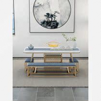 New Chinese tea table and chair combined light luxury modern tea table table living room household small family-type balcony drinking tea table table