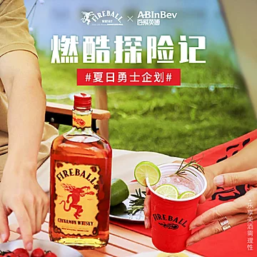 Fireball火龙肉桂威士忌750ml+奥地利红牛*4[28元优惠券]-寻折猪