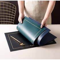 Leather Dining Mat American Light Lavish Dining Room Table Mat Waterproof Oil-Proof Heat Insulation Mat Home Nordic Anti-Scalding Dinner Plate Bowl Mat
