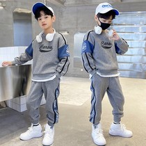 The new 2022 boy spring suit the big boy spring sports children's clothing fried street handsome spring and autumn guard suit