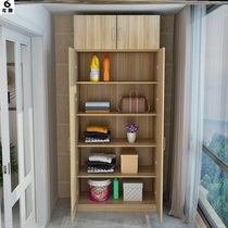 Hanging closet closet wooden clothes locker double open door small household multi-layer locker can be bedding baby