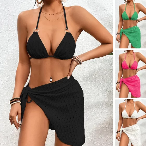 2024 Foreign Trade Split Three-Piece Swimsuit Solid Color European and American Bikini Swimsuit AliExpress Cross-border Special Fabric Women
2024 Foreign Trade Split Three-Piece Swimsuit Solid Color European and American Bikini Swimsuit AliExpress Cross-border Special Fabric Women