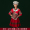 Red (headwear+collar+top+pleated skirt)