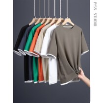 Cisa dress PSS2022 Summer Huffg Breathable Thin and casual Jane about two short sleeves T-shirt male T90