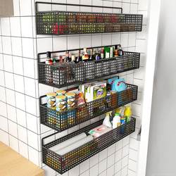 Pore -free door Hanging storage rack Multi -layered can adjust kitchen cabinet wall condiment seasoning rack