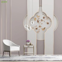 Bamboo and wood fiber European TV background integrated wall panel decorative geometric metal 3D three-dimensional gusset abstract siding