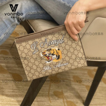 2022 Mens Bag Printed Envelopes Bag Canvas Hand Carry Bag Mens High-end Mens Hands Bag Fashion Wallet